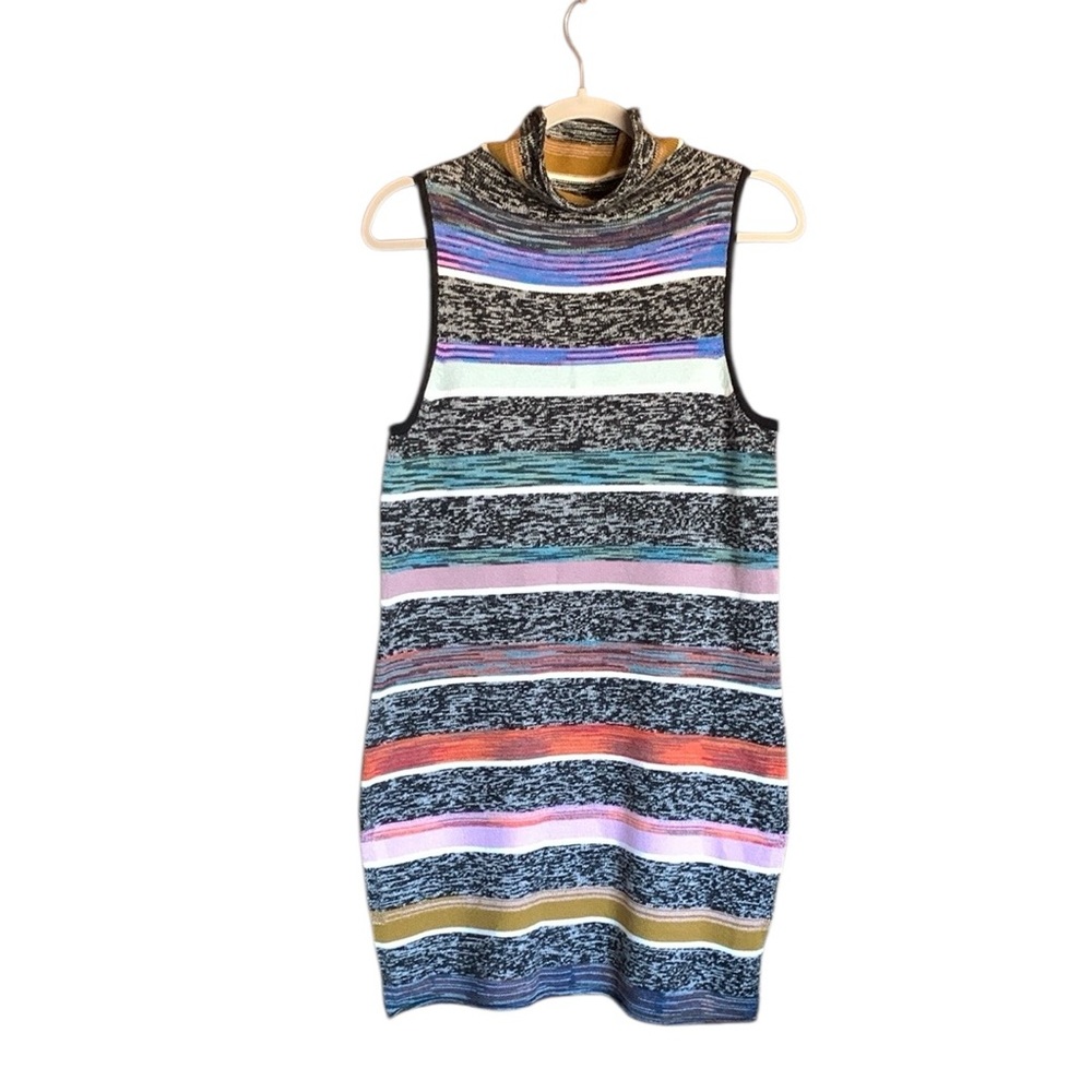 Anthropologie women’s dress sleeveless sweater midi dress black medium stretch